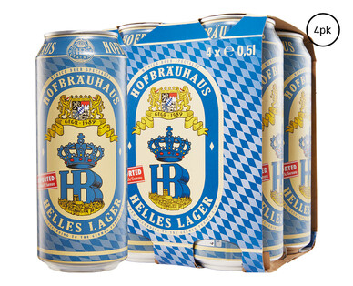 Hofbräuhaus Helles Lager 4 x 500ml