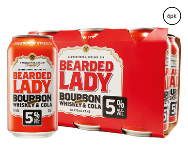 Bearded Lady Bourbon &amp; Cola 6 x 375ml