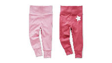 Baby Organic Cotton Pants 2pk 