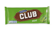 McVities Club Mint Biscuit Bar 8pk/176g 