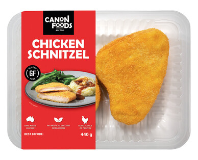 Canon Foods Gluten Free Chicken Schnitzel 440g