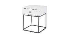 White Bedside Table 