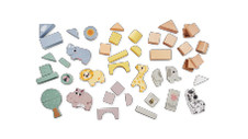 50 Piece Wooden Magnetic Block Sets 