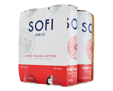 Sofi Blood Orange &amp; Bitters Spritz 4 x 250ml