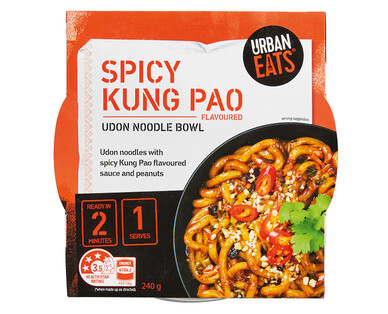 Urban Eats Spicy Kung Pao Udon Noodle Bowl 240g 