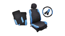 Car Front Seat Set 7pc — Red/Blue/Purple Trim 