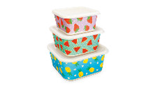 Bamboo Fibre Food Containers 3 Piece Set  