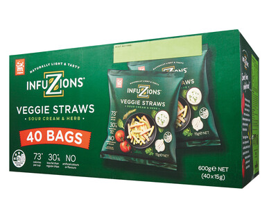 Infuzions Veggie Straws 40pk/600g