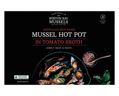 Boston Bay Mussels Mussel Hot Pot in Tomato Broth 600g