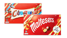 Celebrations 320g or Maltesers 400g Gift Boxes 