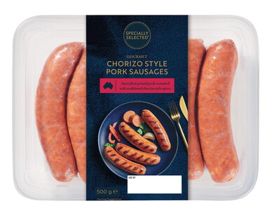 Specially Selected Chorizo Style Pork Sausages 500g