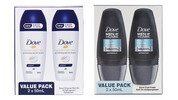 Dove Antiperspirant Roll-On Deodorant for Men or Women 2 x 50ml