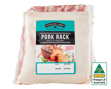 Riverview Farms Pork Rack per kg