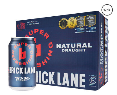 Brick Lane Natural Draught 12 x 355ml