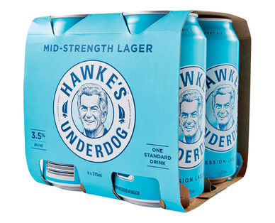 Hawke’s Underdog Session Lager 3.5% 4 x 375ml