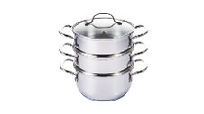 Home Cook Stainless Steel Steamer Set 3pc 