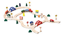 70 Piece Wooden Train Set 