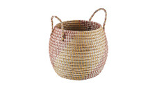 Decorative Yellow/Autumn Leaf Seagrass Baskets 