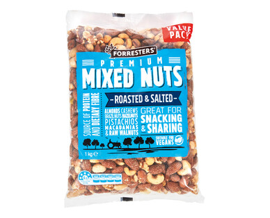 Forresters Roasted &amp; Salted Mixed Nuts 1kg