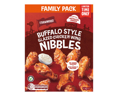 Farmwood Buffalo Style Glazed Chicken Wing Nibbles 1kg