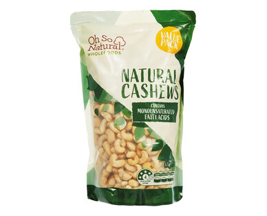 Oh So Natural Wholefoods Natural Cashews 1.2kg