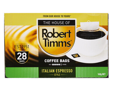 Robert Timms Italian Espresso Style Coffee Bags 28pk