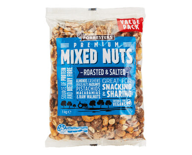 Forresters Roasted &amp; Salted Mixed Nuts 1kg