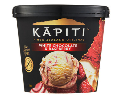 Kāpiti White Chocolate &amp; Raspberry Ice Cream 1L