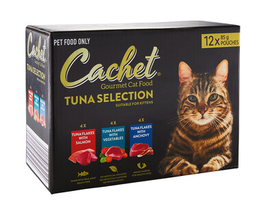 Cachet Premium Cat Food Pouch - Tuna Selection Multipack 12x85g