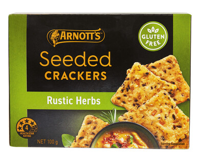 Arnott’s Seeded Crackers Rustic Herbs 100g