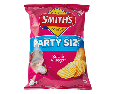 Smith’s Crinkle Cut Potato Chips Salt &amp; Vinegar 380g