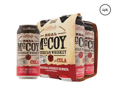 Real McCoy Whiskey &amp; Cola 4 x 440ml