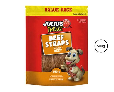 Julius Treatz Beef Straps 500g 