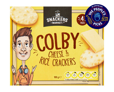 Snackers Market Colby Cheese &amp; Crackers 100g