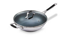 Stainless Steel Wok 28cm with Lid  