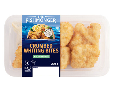 The Fishmonger Crumbed Whiting Bites 220g