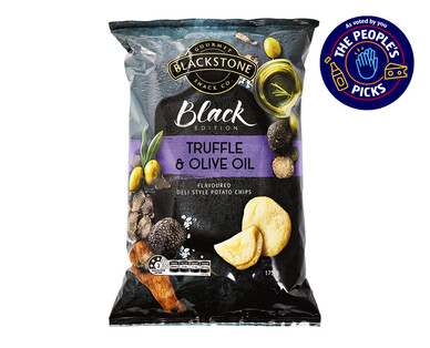 Blackstone Gourmet Snack Co. Black Edition Deli Style Truffle &amp; Olive Oil  Potato Chips 175g