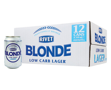 Rivet Blonde Low Carb Lager 12 x 330ml