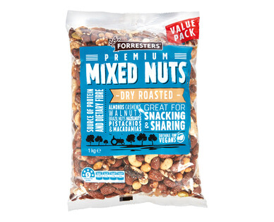 Forresters Dry Roasted Mixed Nuts 1kg