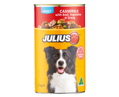 Julius Dog Food Casserole with Beef &amp; Gravy 1.2kg