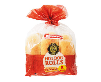 Bakers Life Hot Dog Rolls 6pk