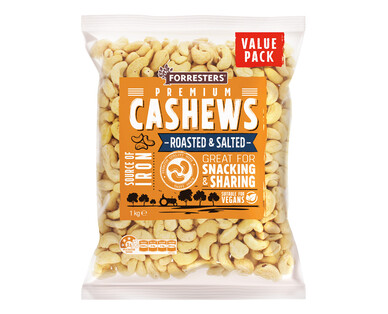 Forresters Roasted &amp; Salted Cashews 1kg