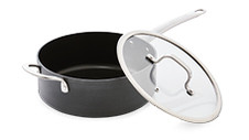 Hard Anodised Casserole or Sauté Pan with Lid 24cm 