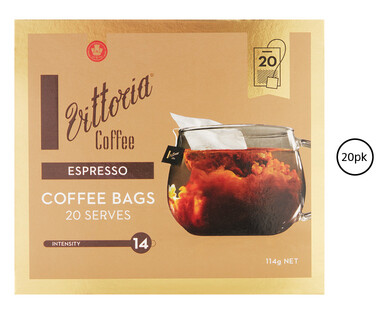 Vittoria Espresso Coffee Bags 20pk