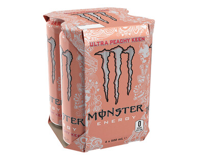 Monster Ultra Peachy Keen 4 x 500ml