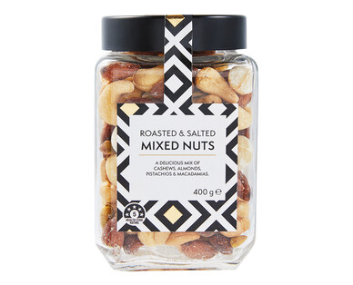 Roasted and Salted Mixed Nuts Gift Jar 400g