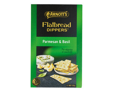 Arnott’s Flatbread Dippers Parmesan &amp; Basil 130g