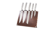 Walnut Magnetic Knife Block 6pc Set 