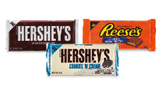 Hershey’s Milk Chocolate Block 124g, Cookies ’N’ Creme Chocolate Block 113g or Reese’s Peanut Butter Chocolate Block 120g 