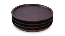 Assorted Wooden Side Plates 4pk 